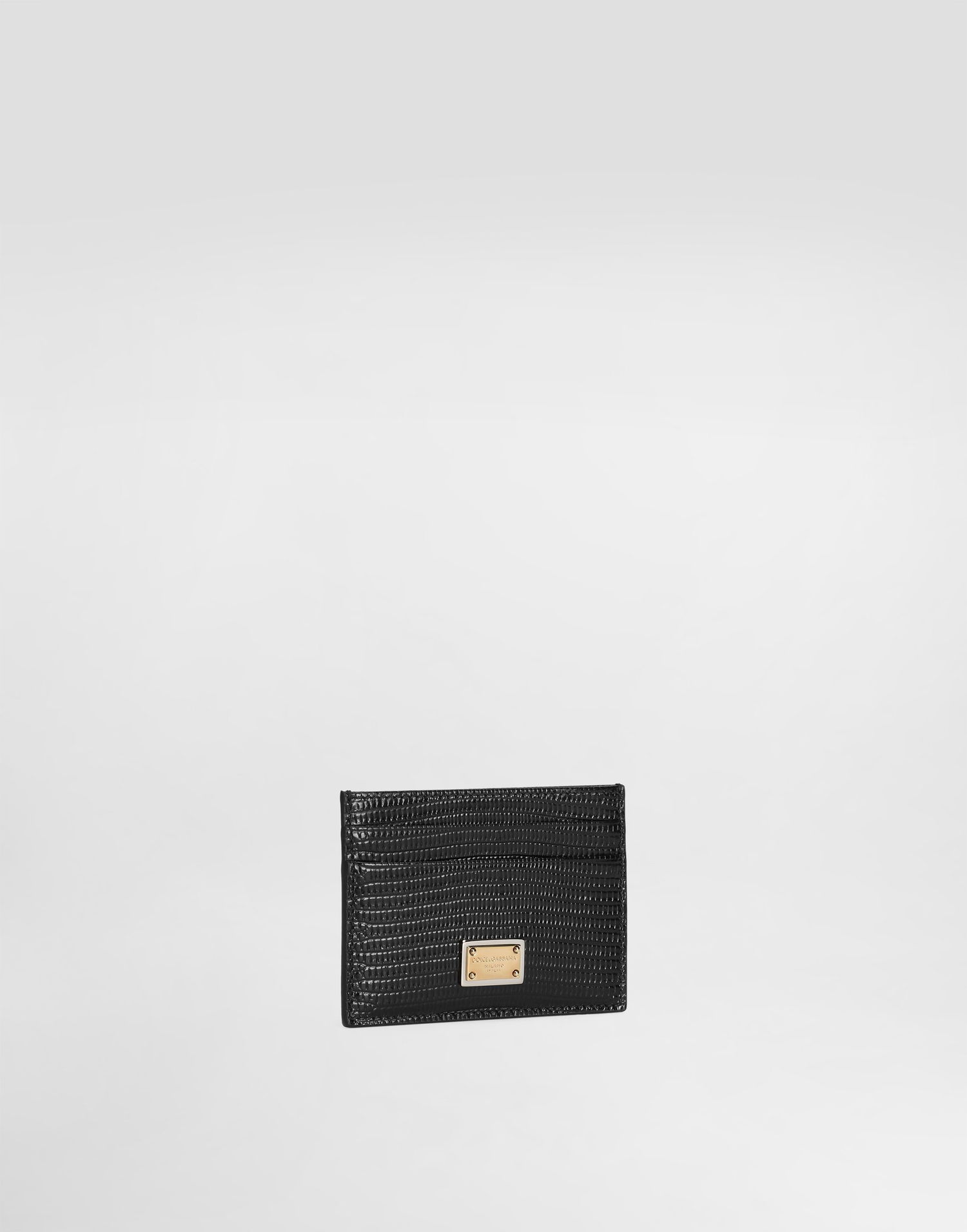 Peňaženka Dolce & Gabbana Dolce & Gabbana Iguana-Print Leather Card Holder Čierna | BI0330A109580999, 1