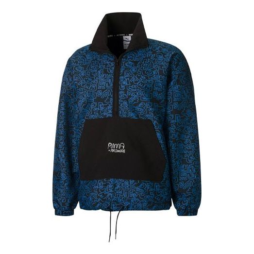 Vetrovka Puma Mr Doodle Crossover Graffiti Print Anorak Jacket Modrá | 530648-01