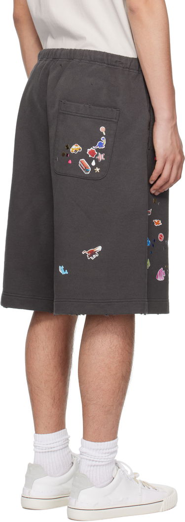 Šortky Maison MIHARA YASUHIRO MIHARA YASUHIRO Sticker Graphic Shorts Šedá | A14SP553, 2