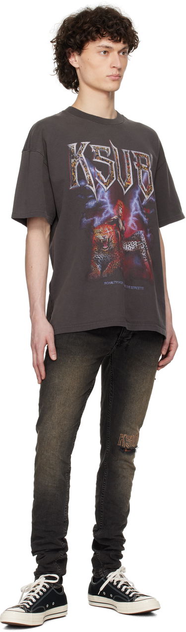 Tričko Ksubi Ksubi Kingdom Ekcess Graphic T-Shirt Šedá | MSP25TE029, 3