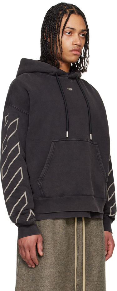 Mikina Off-White Off-White Arrow Skate Martyrdom Hoodie Čierna | OMBB085S25FLE00P1361, 1