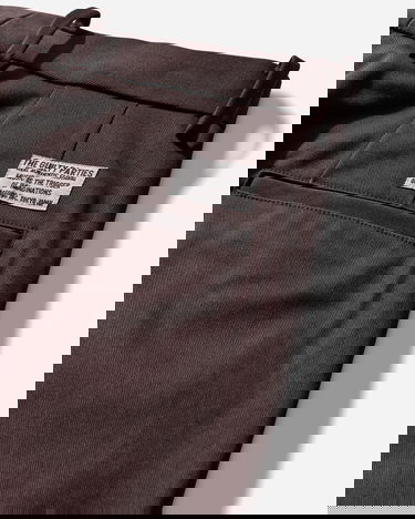 Nohavice WACKO MARIA Double Pleated Chino Trousers Type-1 Hnedá | 25FW-WMP-PT01 BURGUNDY, 3
