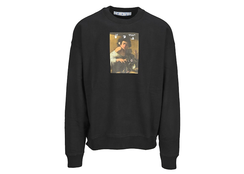 Mikina Off-White Caravaggio Boy Crew Sweatshirt Black Čierna | OMBA054F21FLE0101084