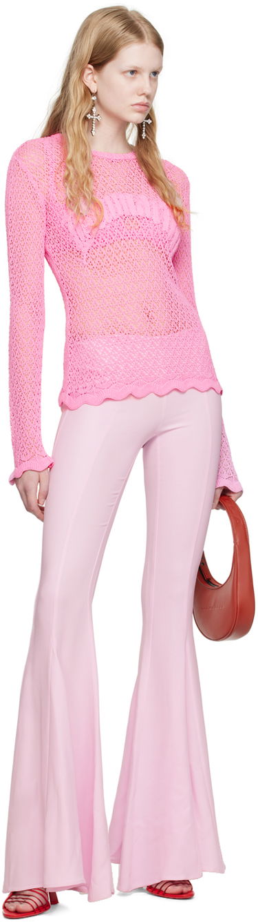 Sveter Blumarine Pink Scalloped Sweater Ružová | P344M026A, 3