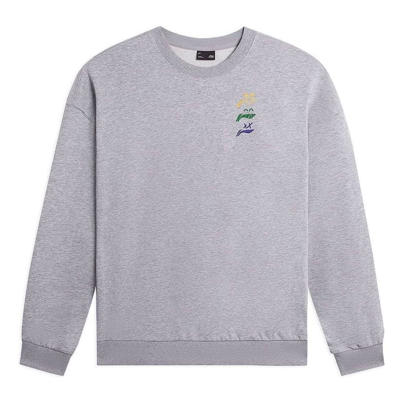 Mikina Li-Ning Anything Is Possible Graphic Sweatshirt Šedá | AWDSF71-11