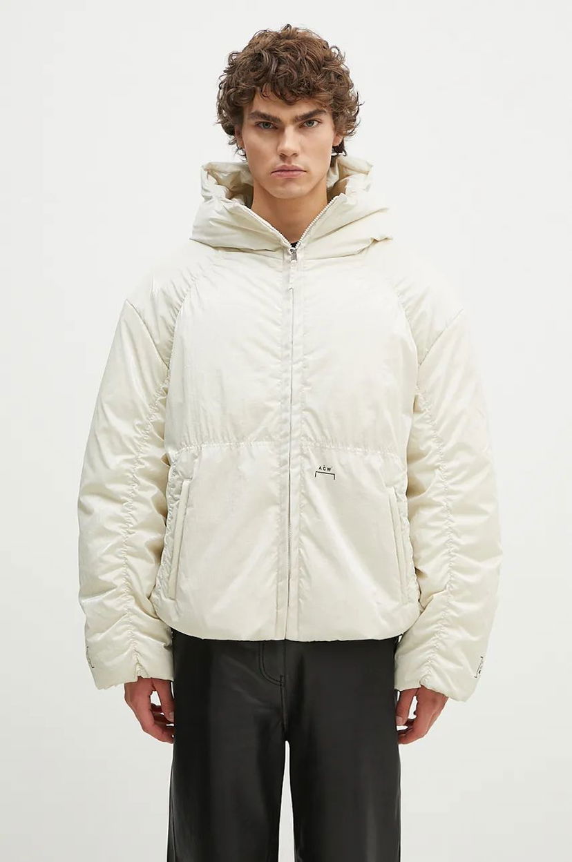 Prešívaná bunda A-COLD-WALL* Veneer Oversized Puffer Jacket Béžová | ACWMO268