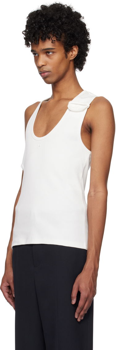 Tielko Courrèges Courrèges 90's Rib Cut Out Tank Top Biela | 125JDE113JS0194, 3
