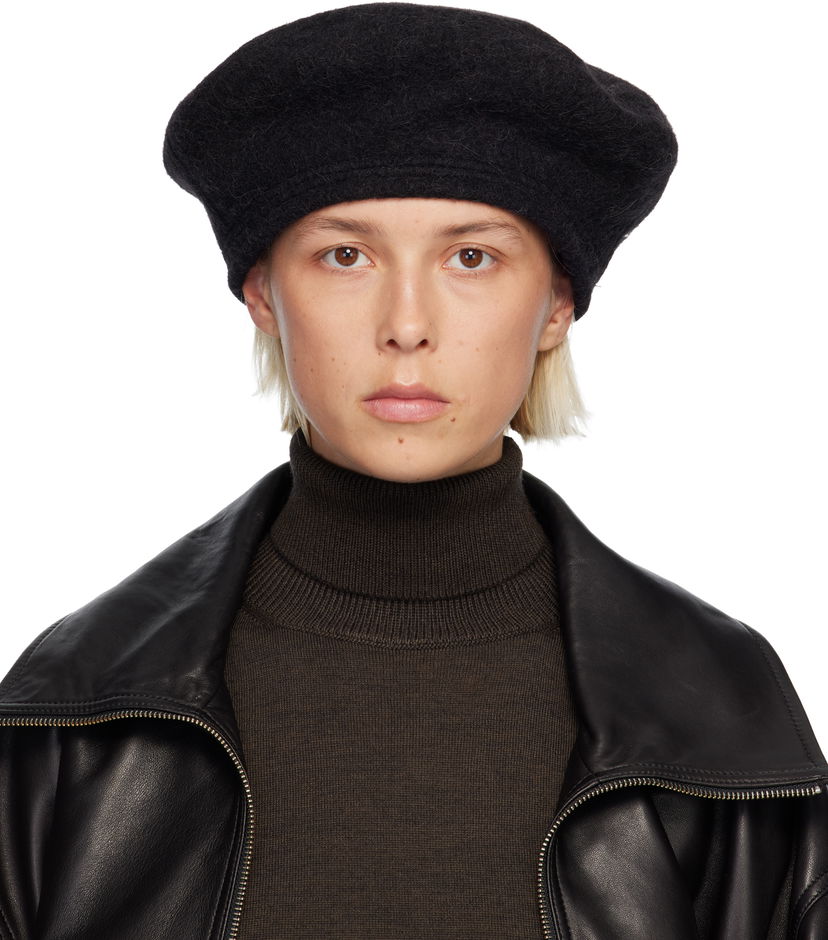 Baretka LEMAIRE Oversized Beret Čierna | AC1260 LF504