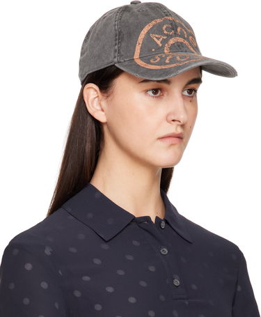 Šiltovka Acne Studios Printed Logo Baseball Cap Šedá | C40393-, 1