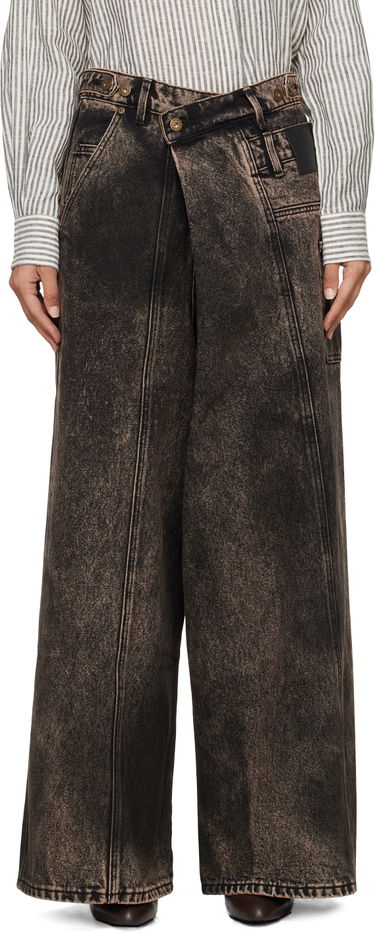 Džínsy Feng Chen Wang Feng Chen Wang Wrap Front Jeans Čierna | FUF18TR08, 0