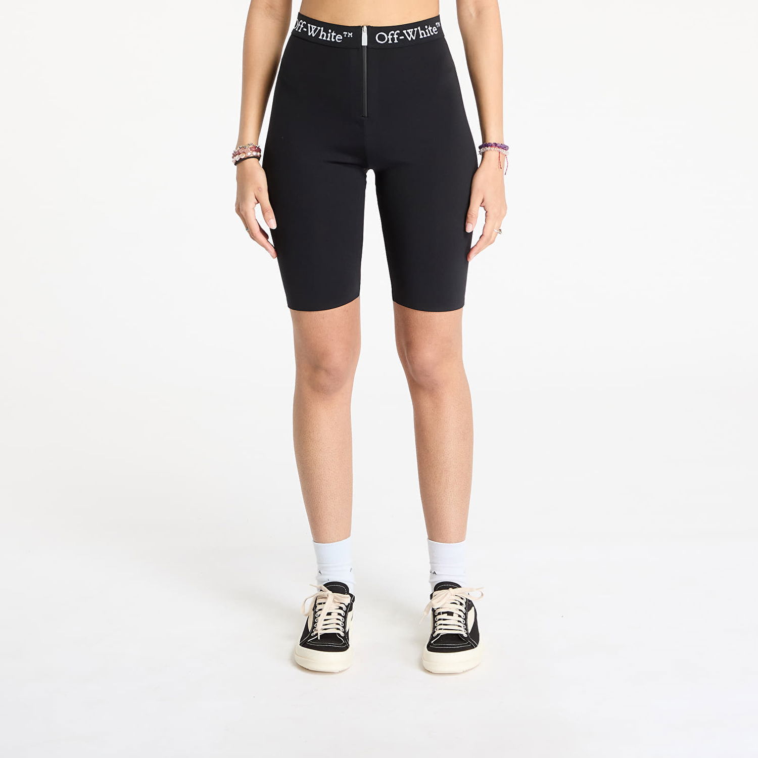 Šortky Off-White Off-White Logoband Zipped Shorts Čierna | OWVH029S25JER0011000, 0