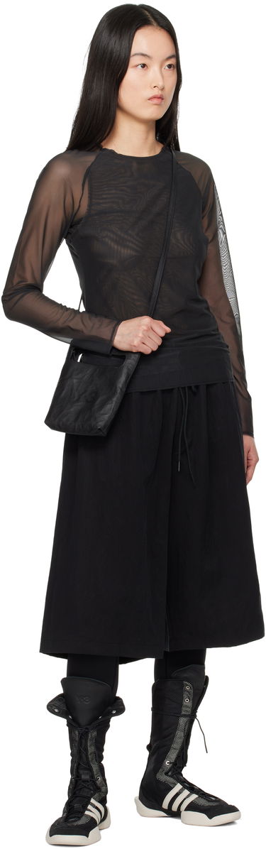 Tričko Y-3 Y-3 Mesh Fitted Long Sleeve T-Shirt Čierna | JD1455, 3