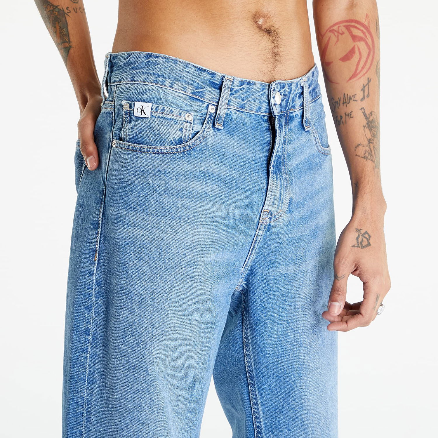 Džínsy CALVIN KLEIN 90S Straight Pants Denim Modrá | J30J323069 1A4, 1