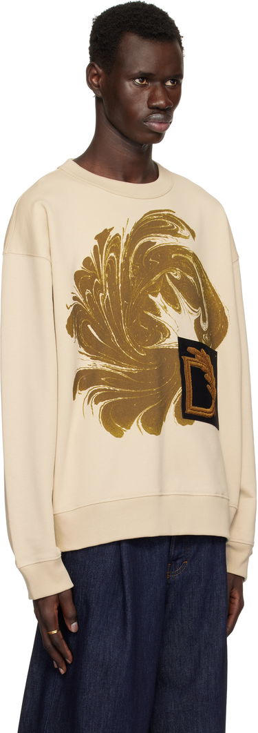 Mikina Dries Van Noten Dries Van Noten Appliqué Sweatshirt Béžová | 251-021166-1610, 1