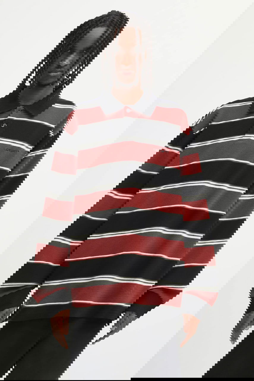 Polo tričko Carhartt WIP Striped Long Sleeve Malone Rugby Shirt Rôznofarebný | I035313.37UXX, 0