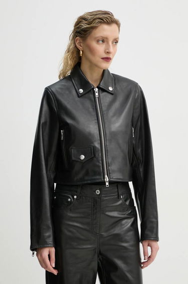 Bunda STAND STUDIO Stand Studio Brooke Cropped Leather Jacket Čierna | 66384.7750, 0
