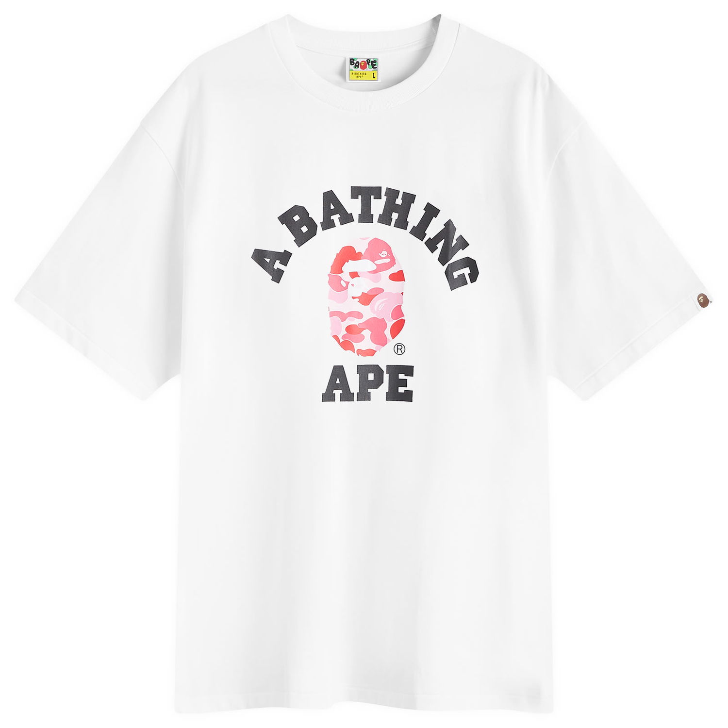 Tričko BAPE A Bathing Ape ABC Camo College T-Shirt Biela | 001TEK301005M-WHP, 0