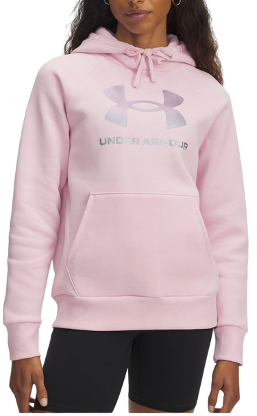 Mikina Under Armour Rival Fleece Shimmer Hoodie Ružová | 6003710-647, 0