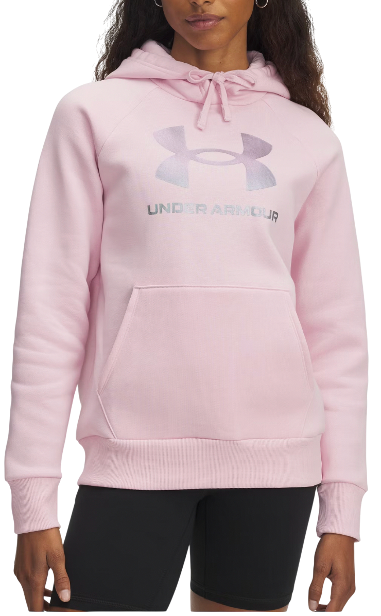 Mikina Under Armour Rival Fleece Shimmer Hoodie Ružová | 6003710-647