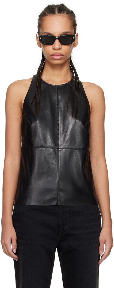 Tielko Nanushka Nanushka Teza Faux-Leather Tank Top Čierna | NW24CRTP03999, 0