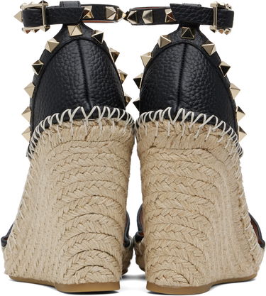 Starostlivosť o obuv Valentino Valentino Garavani Double Rockstud Wedge Heeled Sandals Čierna | 6W2S0090VTO, 1