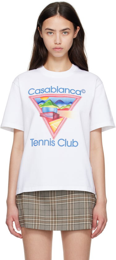 Tričko Casablanca Casablanca Tennis Club Graphic T-Shirt Biela | WPF25-JTS-046-01, 0