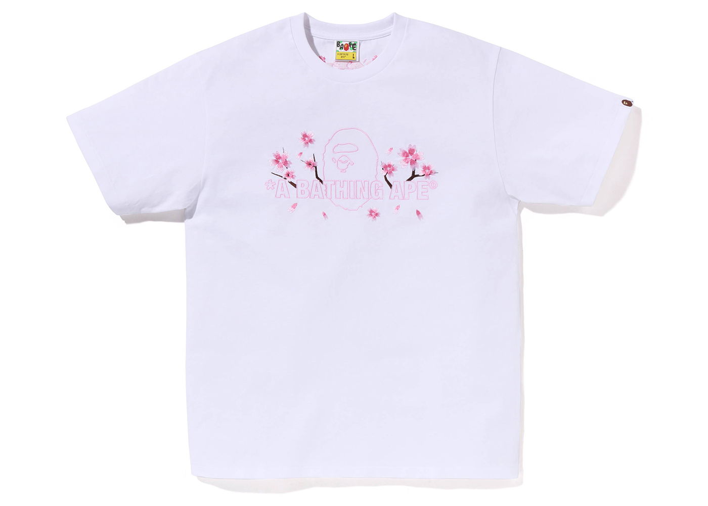 Tričko BAPE Sakura A Bathing Ape Tee Biela | 1J20-110-012, 0
