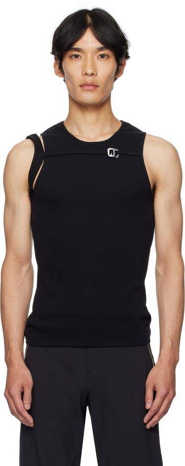 Tielko HELIOT EMIL Gregaria Ribbed Tank Top with Metal Clip Čierna | PREAW25_M_09_118_BLK01, 0