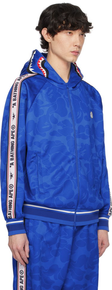 Mikina BAPE Solid Camo Relaxed Fit Shark Hoodie Modrá | 001ZPK801308M, 1