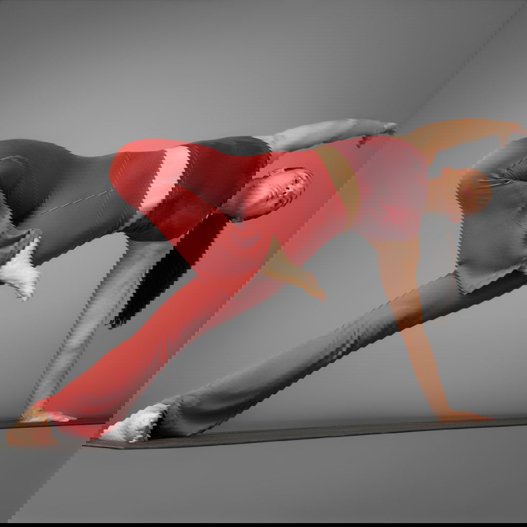 Legíny adidas Performance Flare Yoga Pants Červená | JI8351, 0