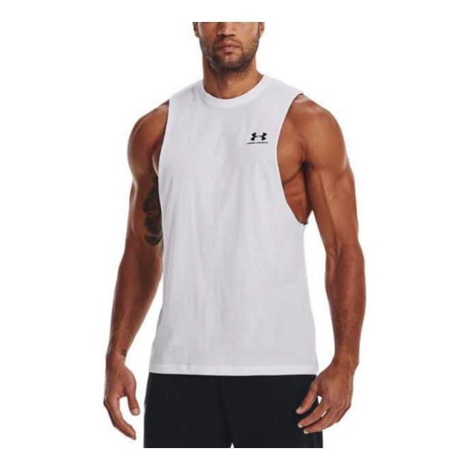 Tielko Under Armour Men's Sportstyle Cut-Off Training Tank Top Biela | 1329286-101, 0
