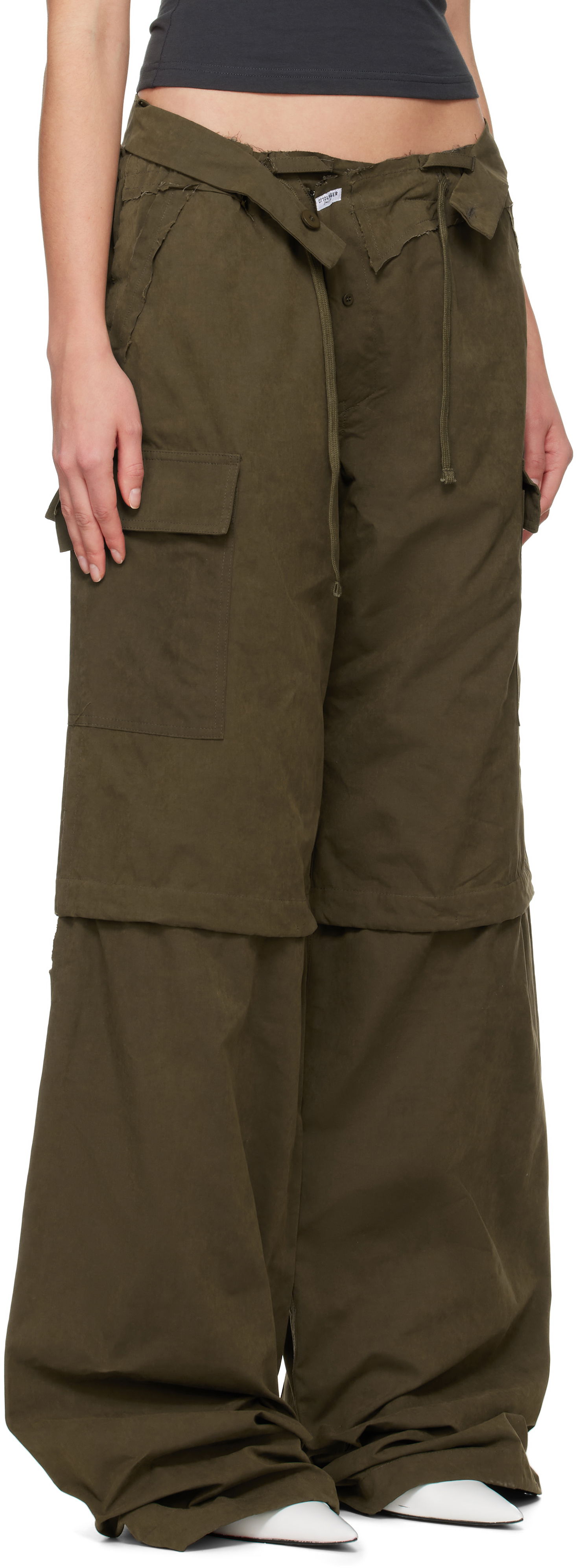 Cargo nohavice Ottolinger Ottolinger Baggy Cargo Pants Zelené | 10620030601, 1