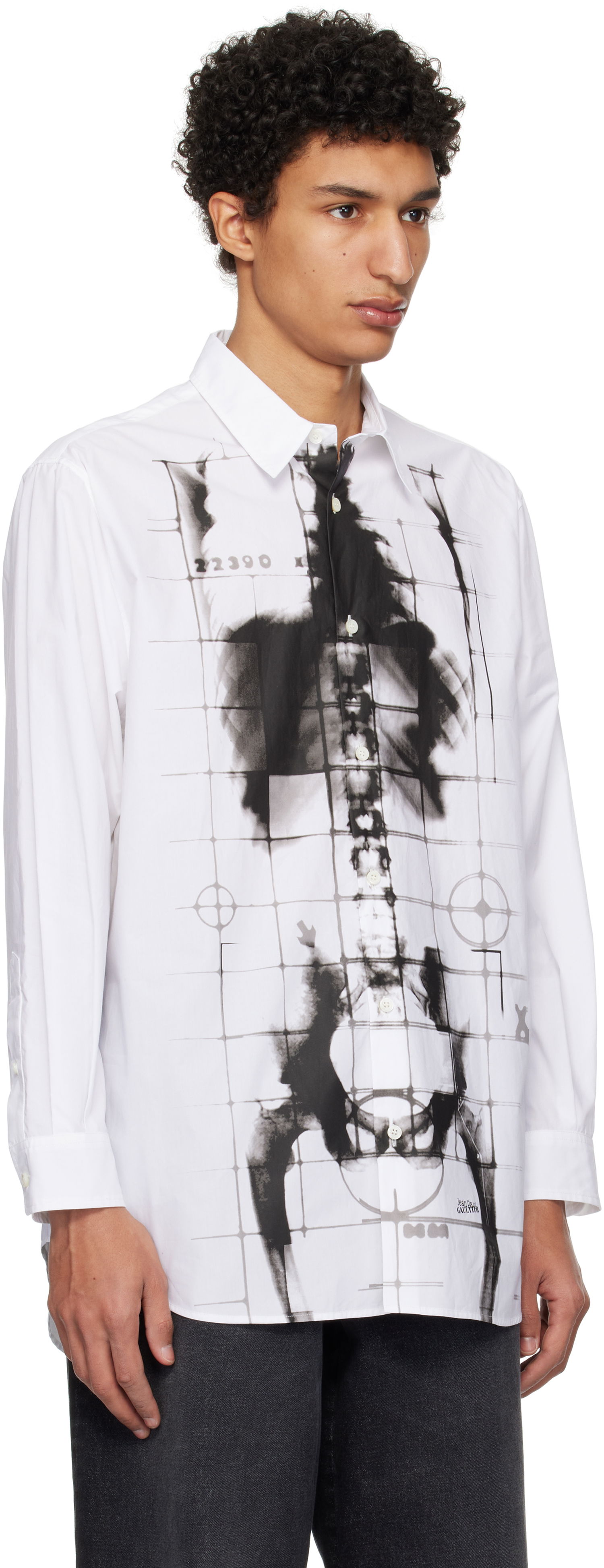 Košeľa Jean Paul Gaultier Jean Paul Gaultier 'The Squeletor' Printed Shirt Biela | 25/33-F-CH089I-C572-0100, 1