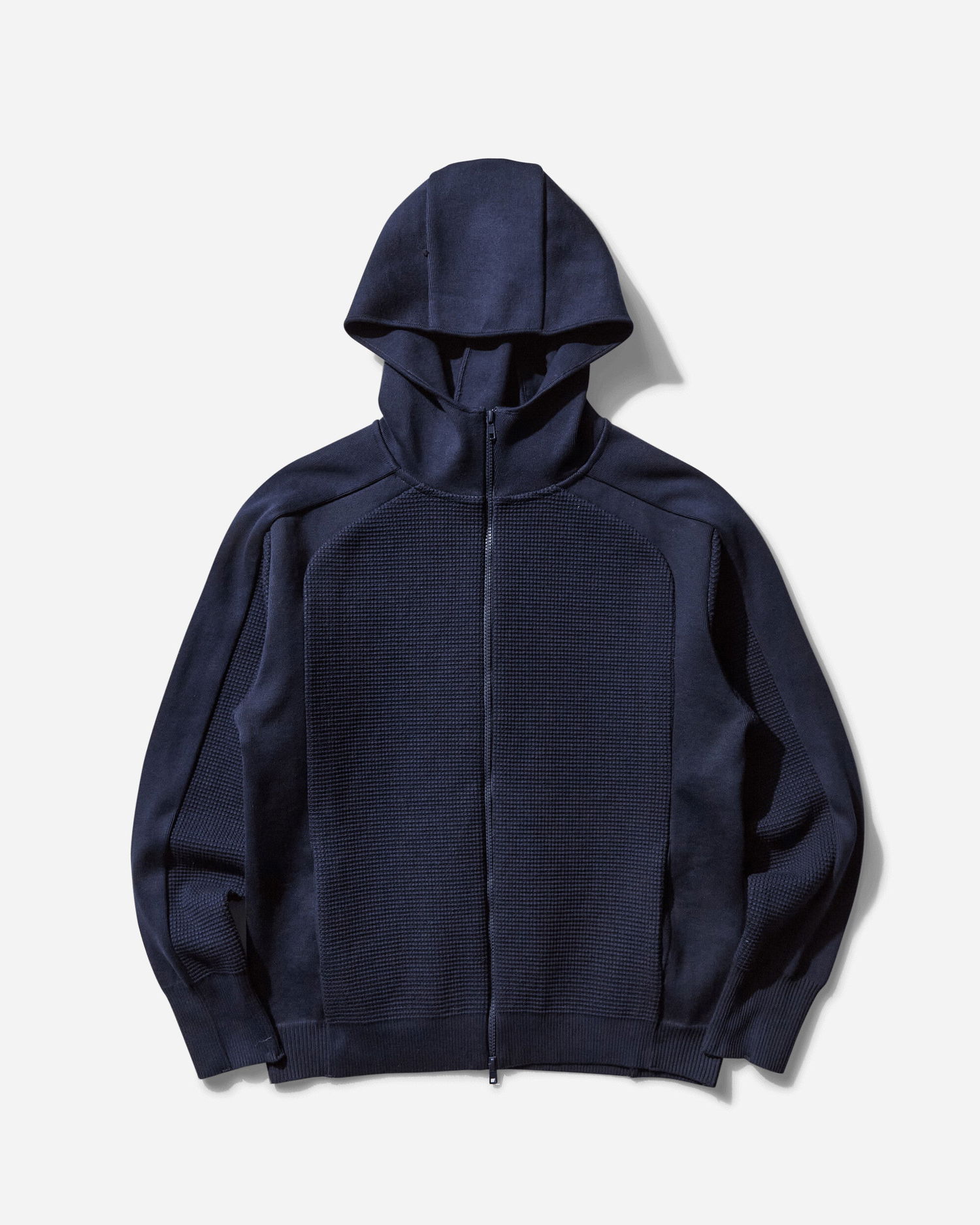 Mikina GR10K Waffle Knit Cotton Hoodie Navy | BG242150JA 37, 1