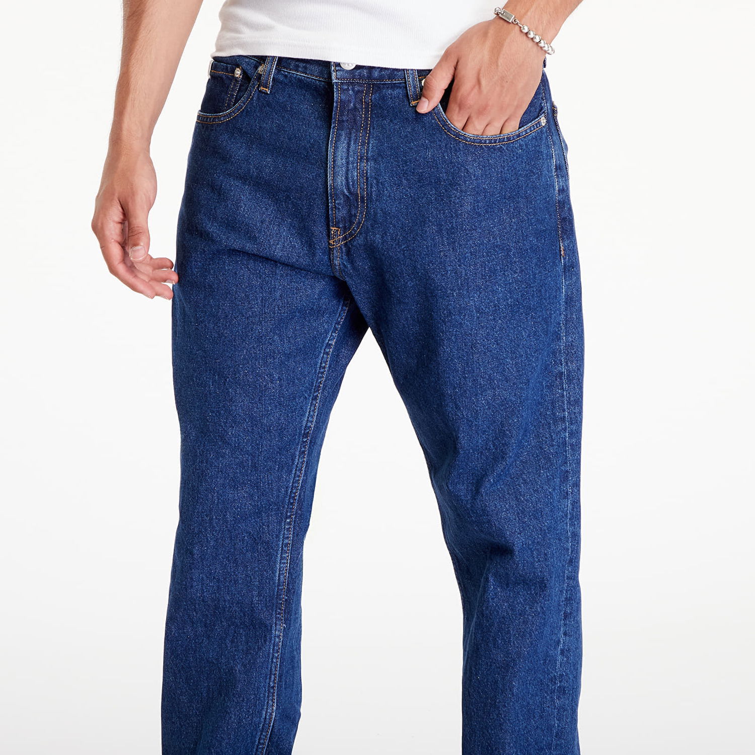 Džínsy CALVIN KLEIN Authentic Straight Jeans Denim Dark Navy | J30J325891 1BJ, 1
