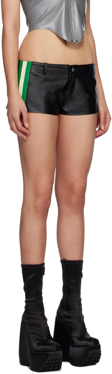 Šortky Miaou Miaou Devon Faux-Leather Shorts Čierna | 3004VLBLK, 1