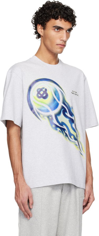 Tričko Casablanca Flaming Tennis Ball Oversized Short Sleeve T-shirt Šedá | M-SP26-JTS-044-02, 1