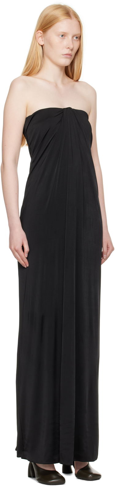Šaty FERRAGAMO Ferragamo Sleeveless Gathered Maxi Dress Čierna | 780649, 1