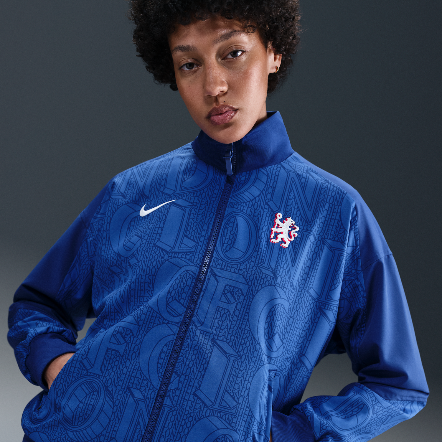 Súprava Nike Chelsea FC Strike Dri-FIT Football Jacket Modrá | HJ6324-495, 0