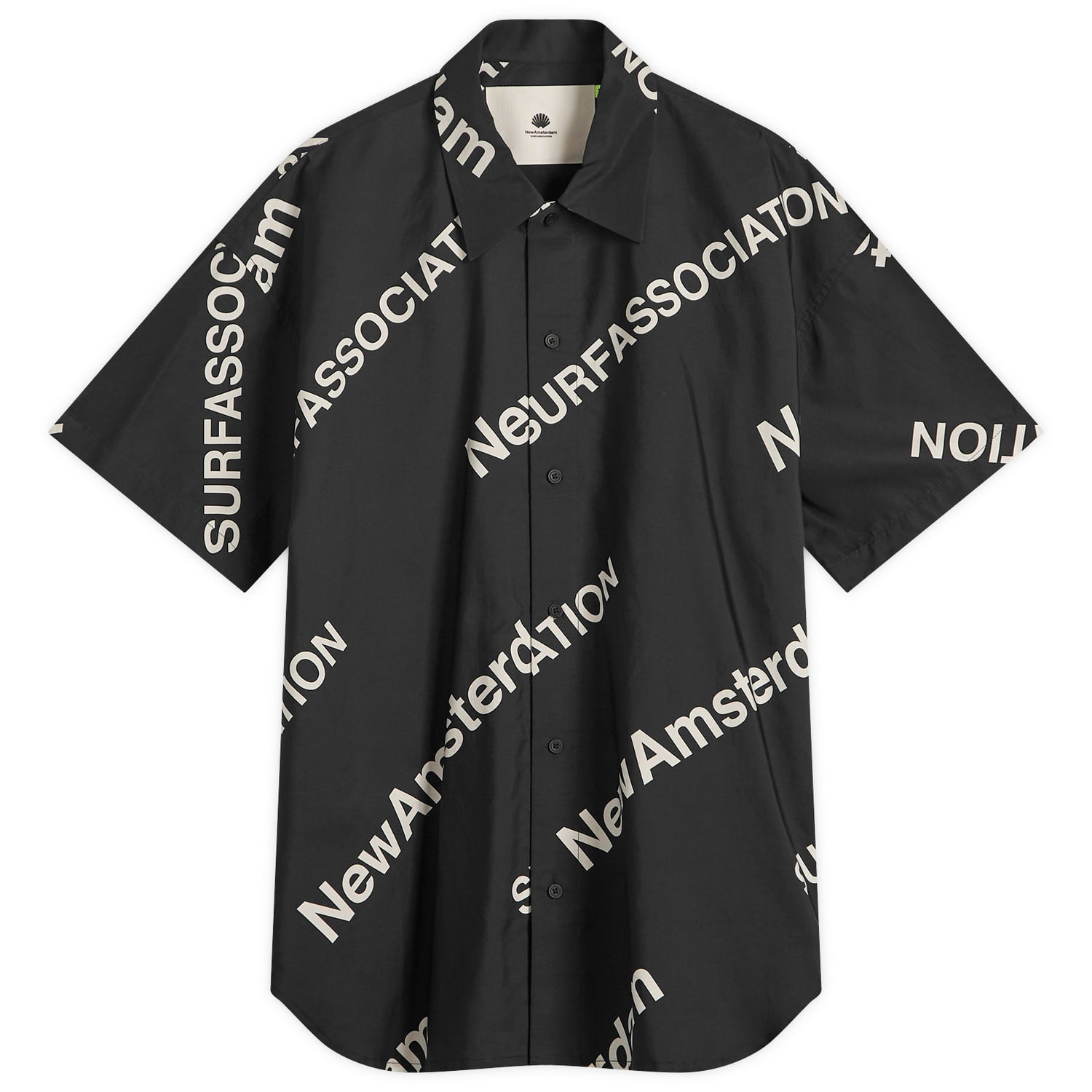Košeľa New Amsterdam Surf Association New Amsterdam Surf Association Logo Printed Shirt, Size Large Čierna | 2501144002, 1