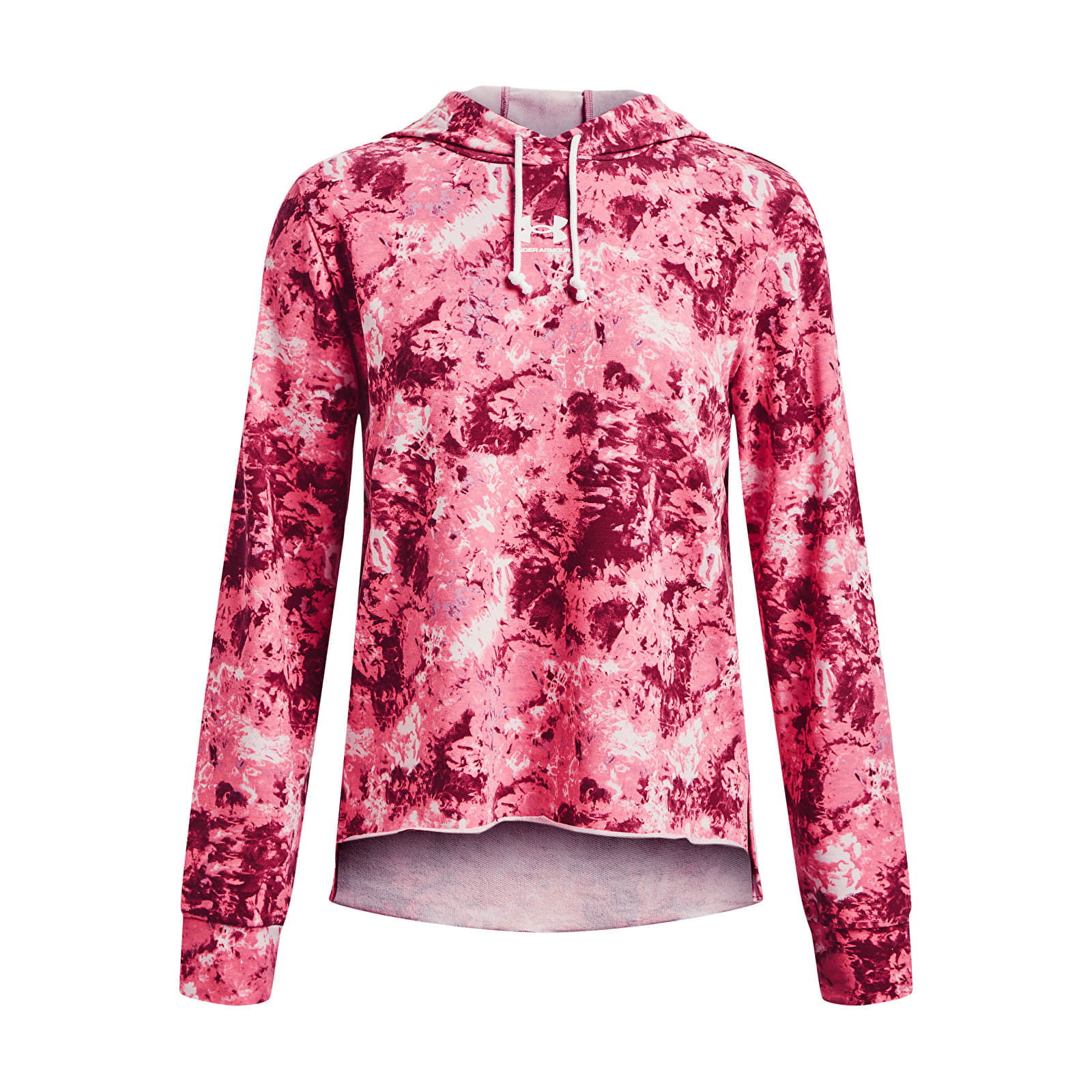 Rival Terry Print Hoodie Pace Pink