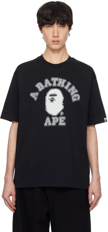 Tričko BAPE Pixal College Relaxed Fit T-Shirt Čierna | 001TEK801343M, 0