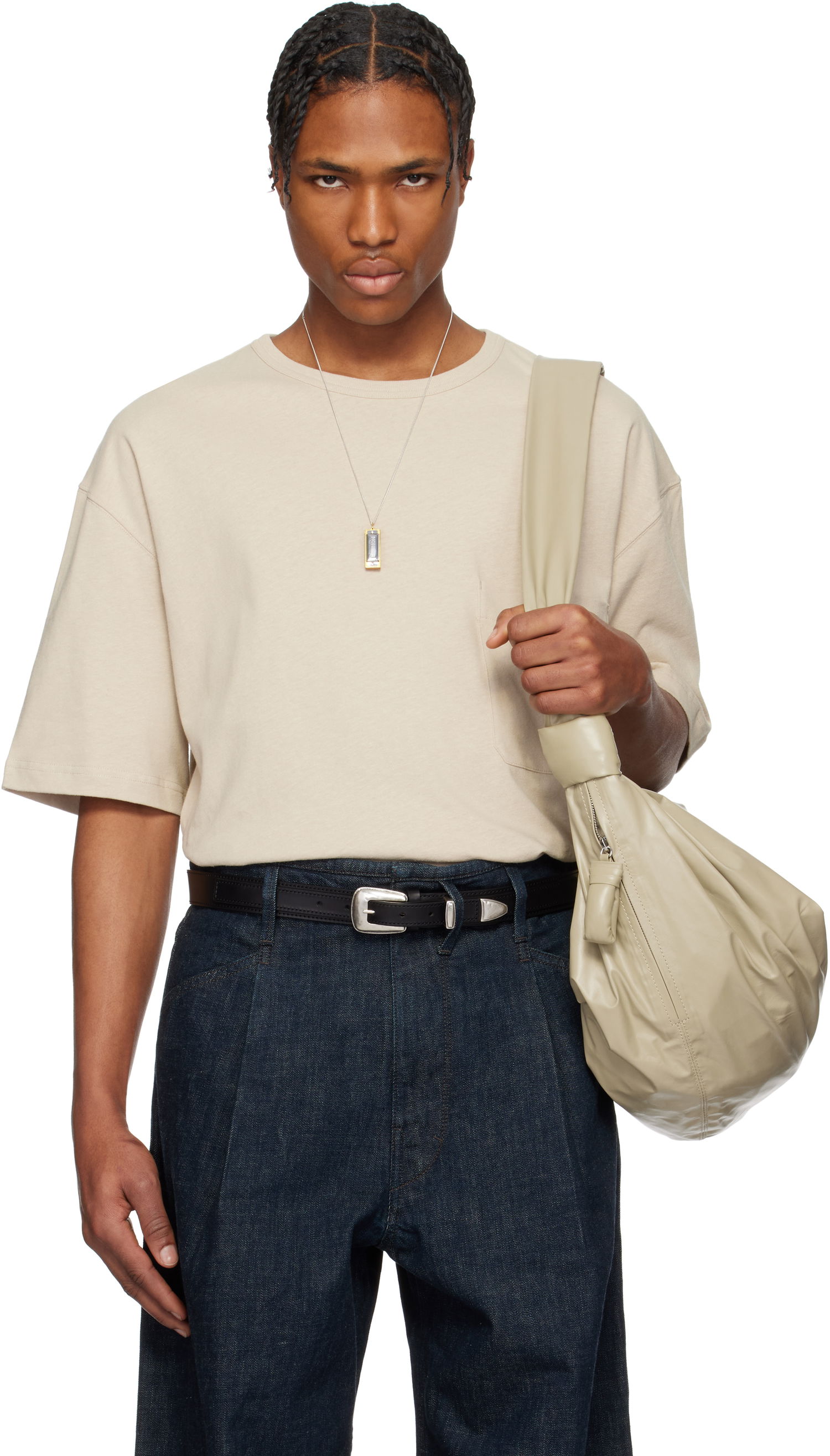Kabelka LEMAIRE Lemaire Boxy Short Sleeve T-Shirt Béžová | TO1382 LJ1010, 0
