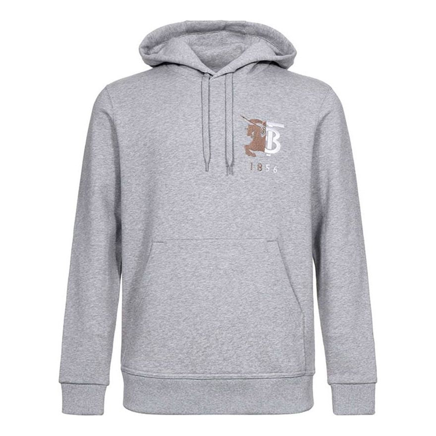 Mikina Burberry Men's Hoodie with Equestrian Knight Logo Šedá | 80256561, 0