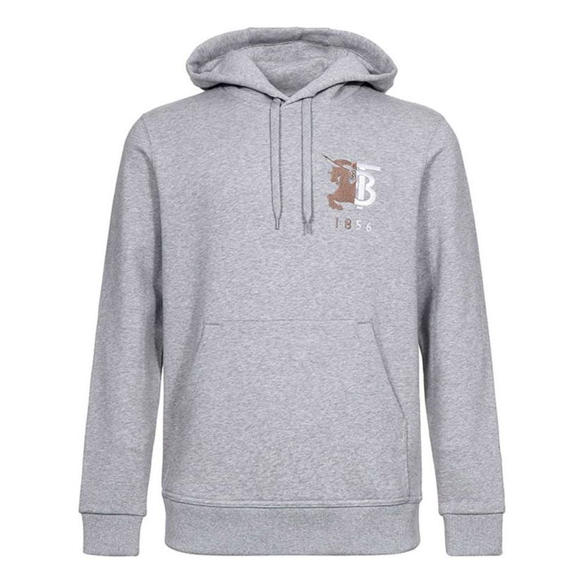 Mikina Burberry Men's Hoodie with Equestrian Knight Logo Šedá | 80256561
