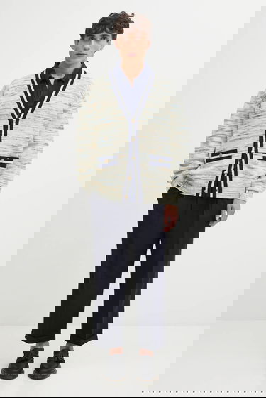 Nohavice Drôle de Monsieur Drôle de Monsieur Wool Blend Pleated Cropped Trousers Navy | I.BP192.WV008, 4