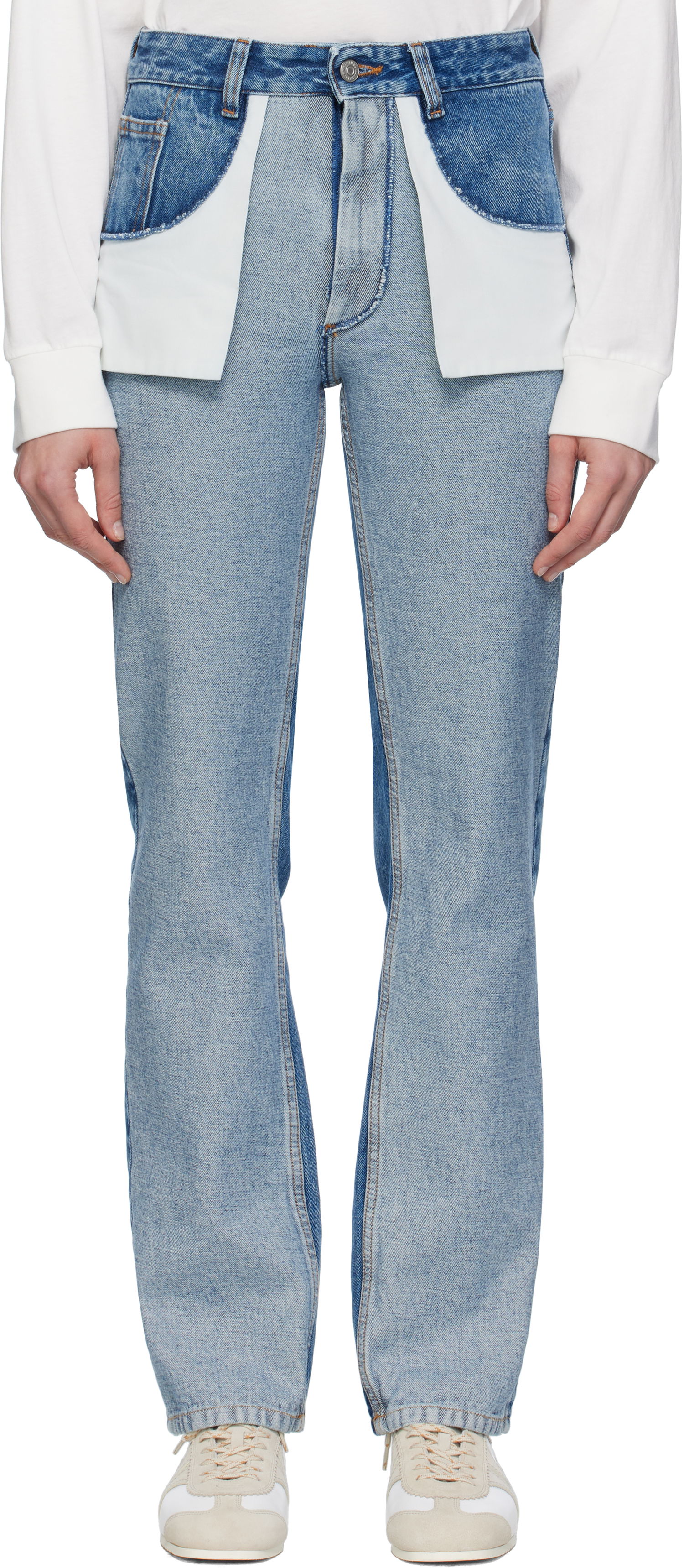 Džínsy Maison Margiela MM6 Maison Margiela Straight-Leg Jeans Modrá | S52LA0256 M30018, 0
