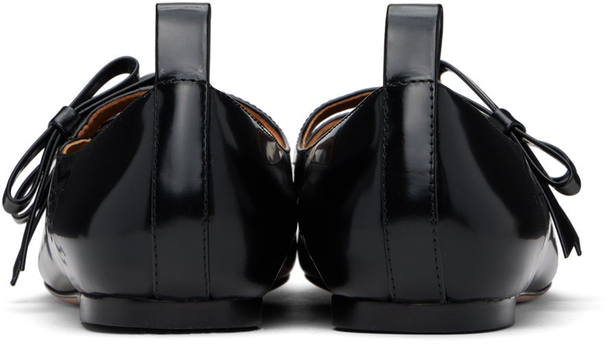 Šaty SHUSHU/TONG SHUSHU/TONG Double Bow Mary Jane Ballerina Flats Čierna | MWDDAC04 LEA001, 1