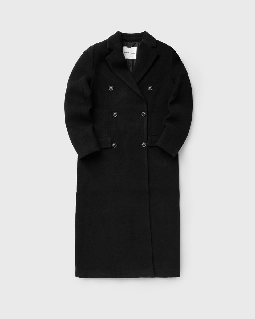 Kabáty Samsoe Samsoe Samsøe & Samsøe FALCON Double-Breasted Coat Čierna | F20400075-BLACK