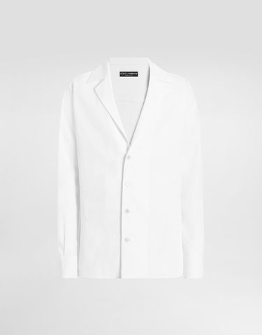 Košeľa Dolce & Gabbana Dolce & Gabbana Linen V-Neck Shirt Biela | G5MX5TFU4MCW0800, 0